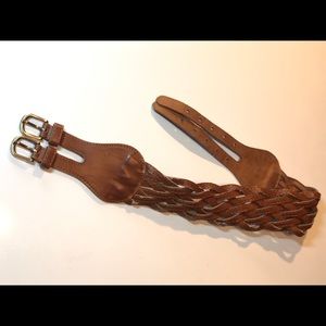 Leather Braided Waist Belt